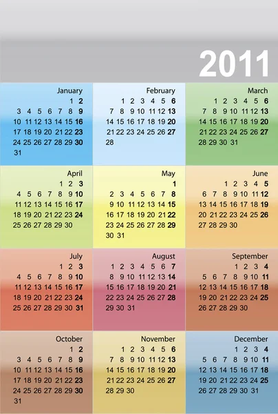 stock vector Calendar for 2011