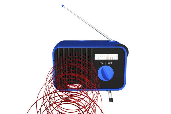 Modré rádio s vlnami — Stock fotografie