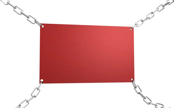 Placa vermelha vazia — Fotografia de Stock