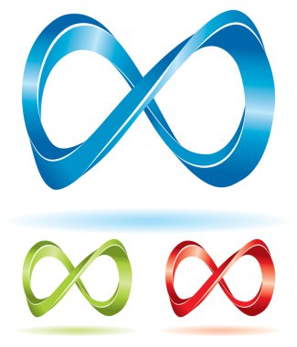 Set of infinity signs clipart