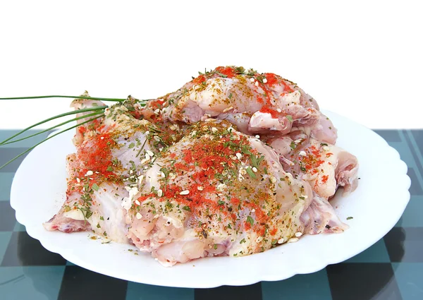 Raw chicken into pieces — Stock Photo, Image