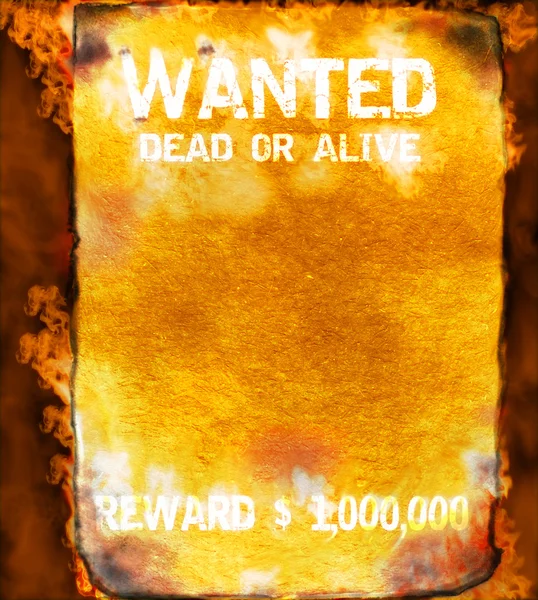 Wanted paper on fire