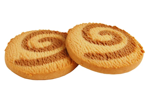 Twee ronde cookies — Stockfoto