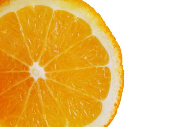 Orange slice, isolated on the white — Stock Photo, Image