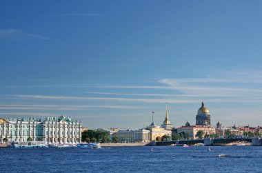 Saint-Petersburg. View of the Palace quay clipart