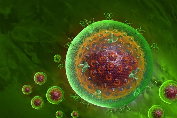Hiv 病毒 — 图库照片