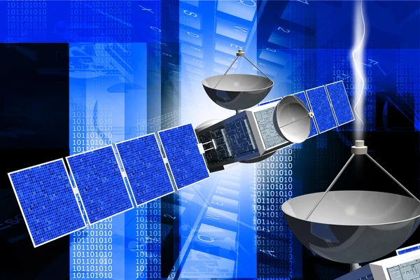 Satellitkommunikation - Stock-foto