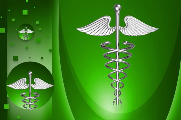 Digitální ilustrace lékařských symbolu barvu pozadí — Stock fotografie
