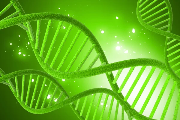 Digitale Darstellung der DNA im farbigen Hintergrund — Stockfoto