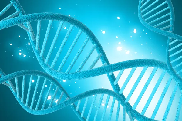 Illustrazione digitale del DNA sullo sfondo a colori — Foto Stock