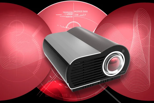 Digitale afbeelding van multimedia-projector op digitale kleur achtergrond — Stockfoto