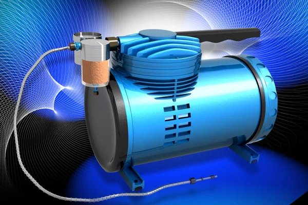 Digitale Illustration des Luftkompressors im abstrakten Hintergrund — Stockfoto