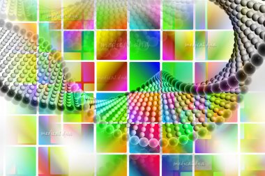 3d Dna in color clipart