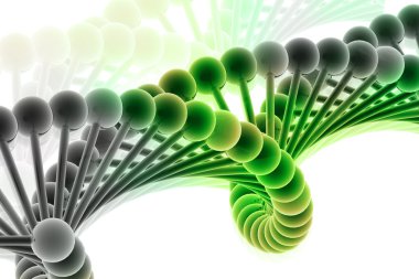 3d Dna in color clipart