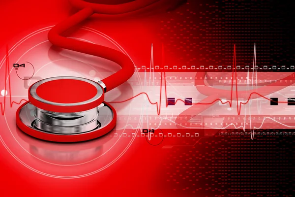 Digital illustration of stethoscope in color background — Stock Photo, Image