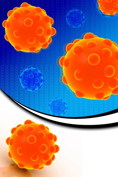 3D Multi-Use Bakterien im farbigen Hintergrund — Stockfoto