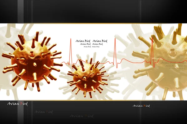 Digitale illustratie van Bacteriën in kleur achtergrond — Stockfoto