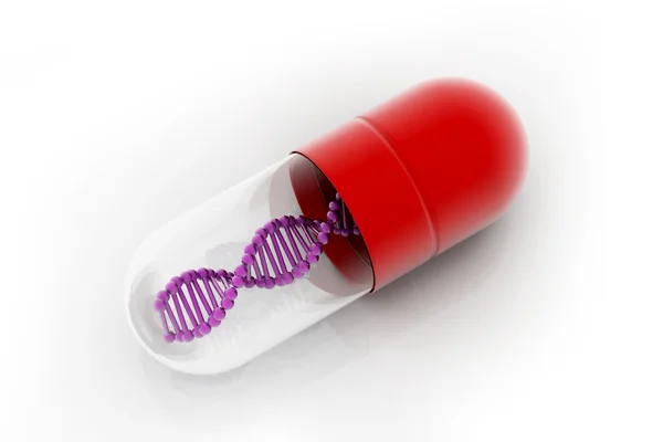 DNA v kapsli — Stock fotografie