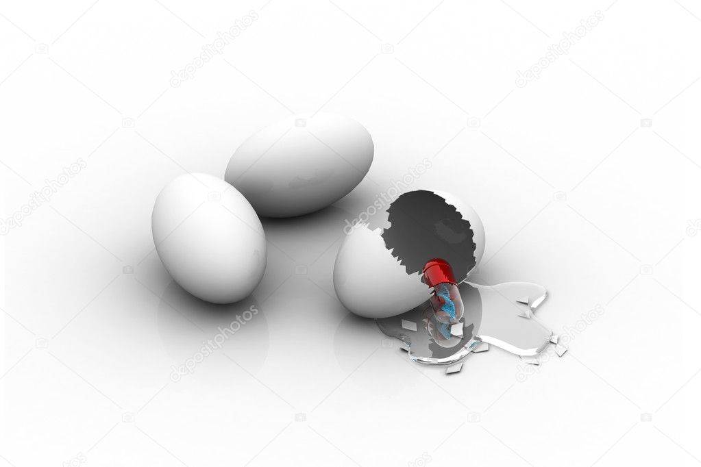 Egg and dna filled pill