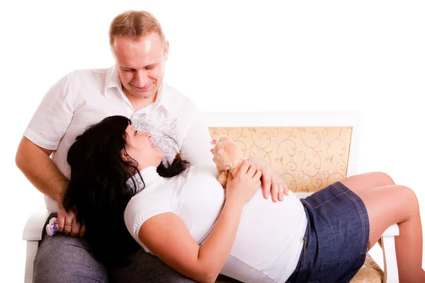 Beautiful young couple waiting to a baby — Stock Photo, Image