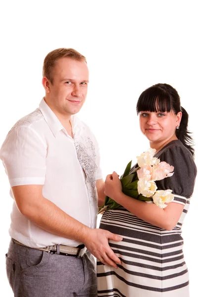 怀孕妇女及其丈夫 — 图库照片