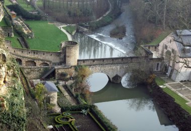 Medieval fortifications in Luxembourg clipart