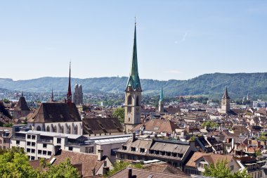 Zurich from the top clipart