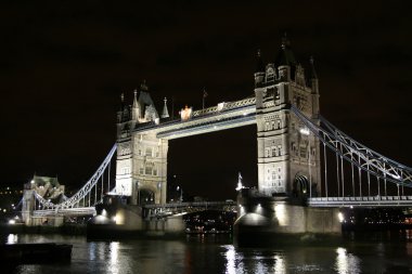 Tower bridge in the dark clipart