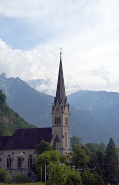 St. Florin?s Parish Church in Vaduz clipart