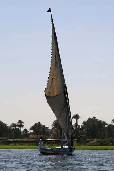 Traditionelle ägyptische Feluka auf dem Nil — Stockfoto