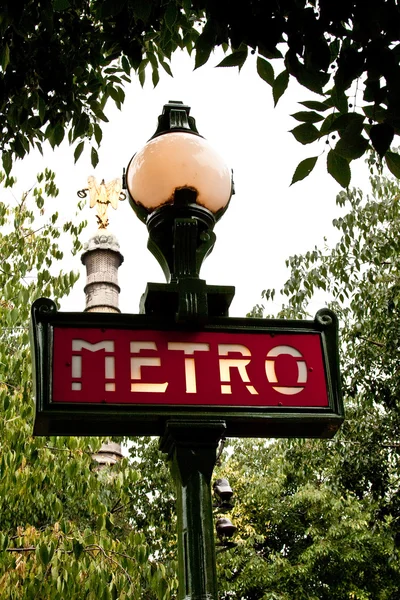 Sinal Metropolitano de Paris — Fotografia de Stock