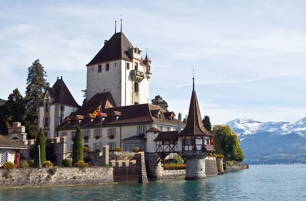 Castle on the lake Thun — Stock Photo, Image