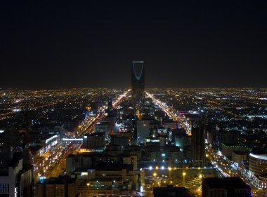 Night view of Riyadh clipart