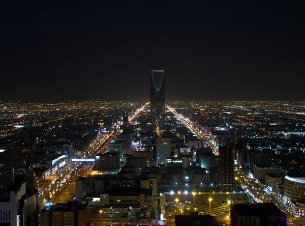 Vista nocturna de Riad — Foto de Stock