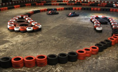 Indoor karting clipart