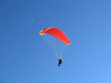 Paraglider in the sky clipart
