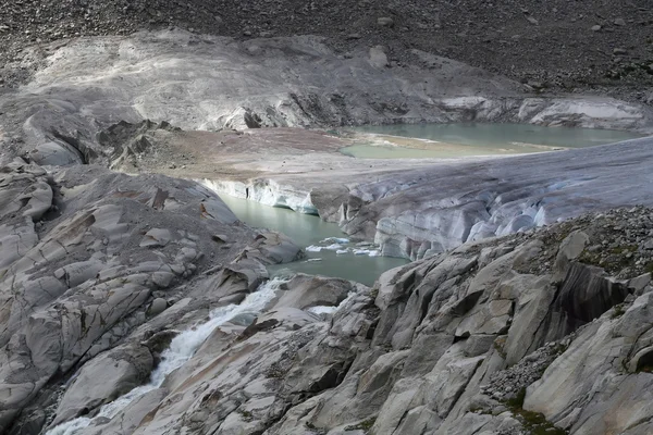 Schmelzender Rhone-Gletscher — Stockfoto