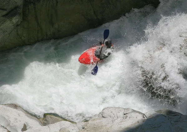 stock image Kayaker in a whitewater