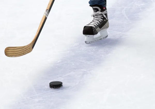 Fragment of ice hockey game — Stock Photo, Image