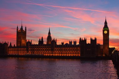 London. Big Ben clock tower. clipart