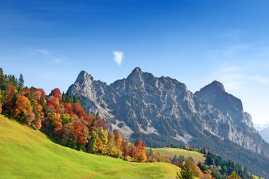 Autumn in swiss alps clipart