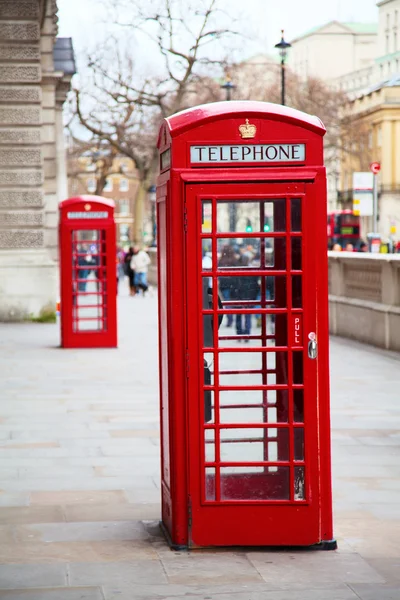 Cabina telefonica rossa a Londra — Foto Stock