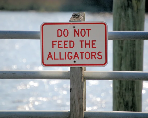Do Not Feed the alligators — Stock Photo, Image