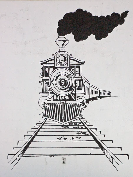 Рисунок поезда — стоковое фото