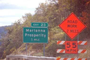 Road work to prosperity clipart
