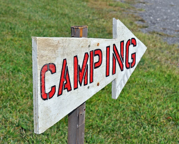 Camping Sign — Stock Photo, Image