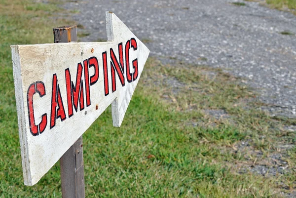 Camping tecken — Stockfoto