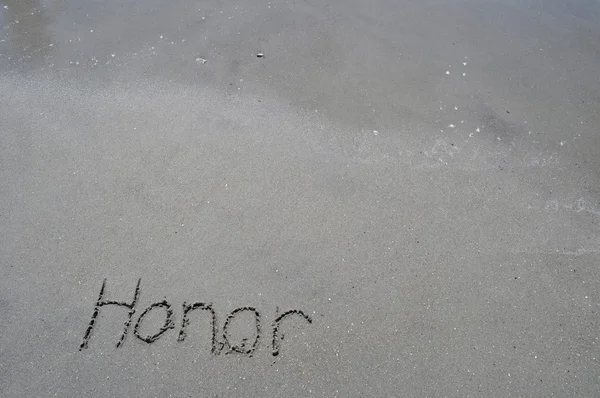 Honor in the sand — Stock Photo, Image