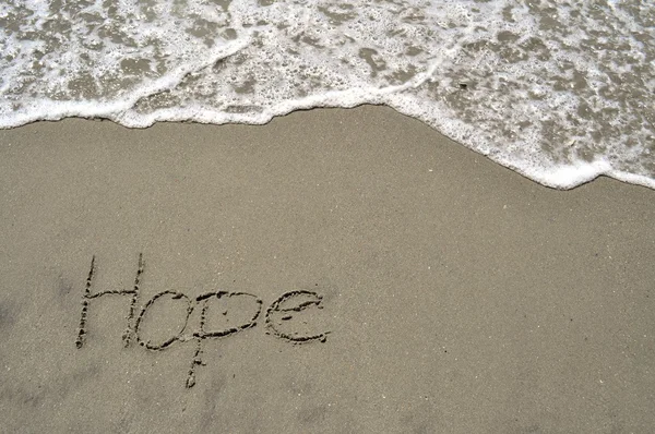 Надежда в песке — стоковое фото