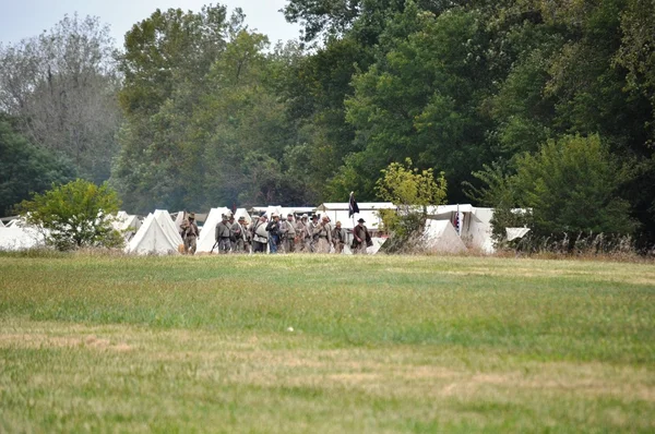 Civil War Re-enactment - Rebel Camp — Stock Photo, Image